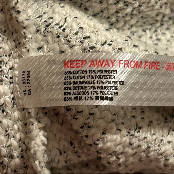 Free People FP Beach Fireside Gray White Textured Cover-up Tunic Sweater Sz M/L - Picture 6 of 12